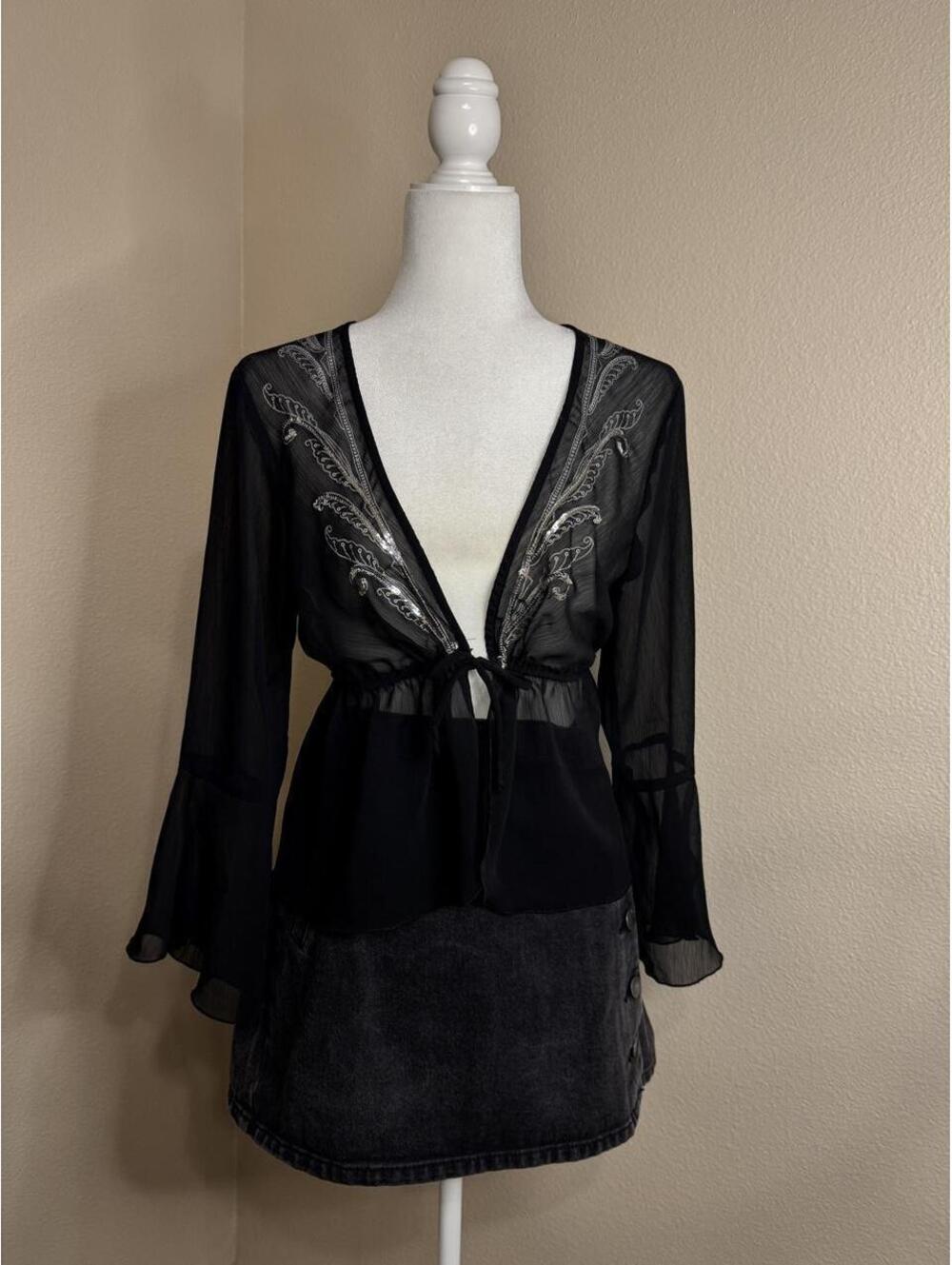 Whimsical fairy black top